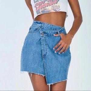 Princess Polly Malika Denim Skirt Size 0